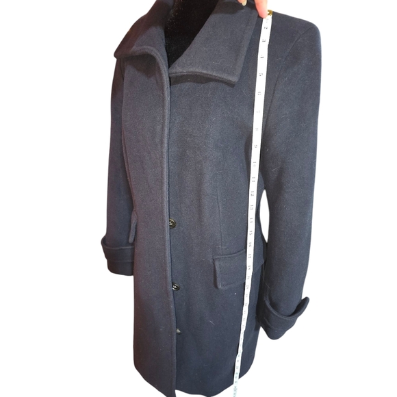 Lands End Womens Wool Blend Hidden Button Coat - Picture 8 of 8